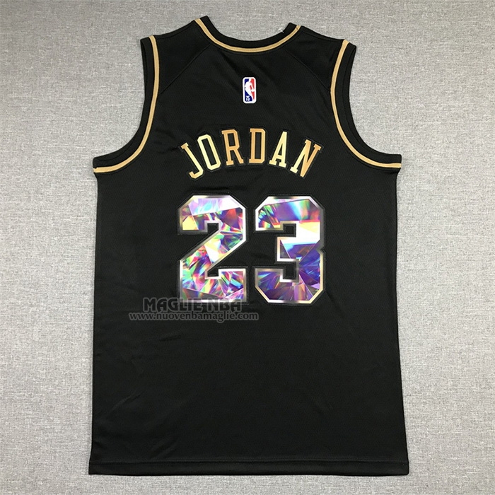 Maglia
 Michael Jordan NO 23 Chicago Bulls Golden Edition 2021-22 Nero
